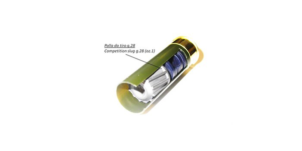 Flintenlaufpatrone Baschieri & Pellagri Target Slug 28g 12/65 - VE 25 Schuss, Bild 2